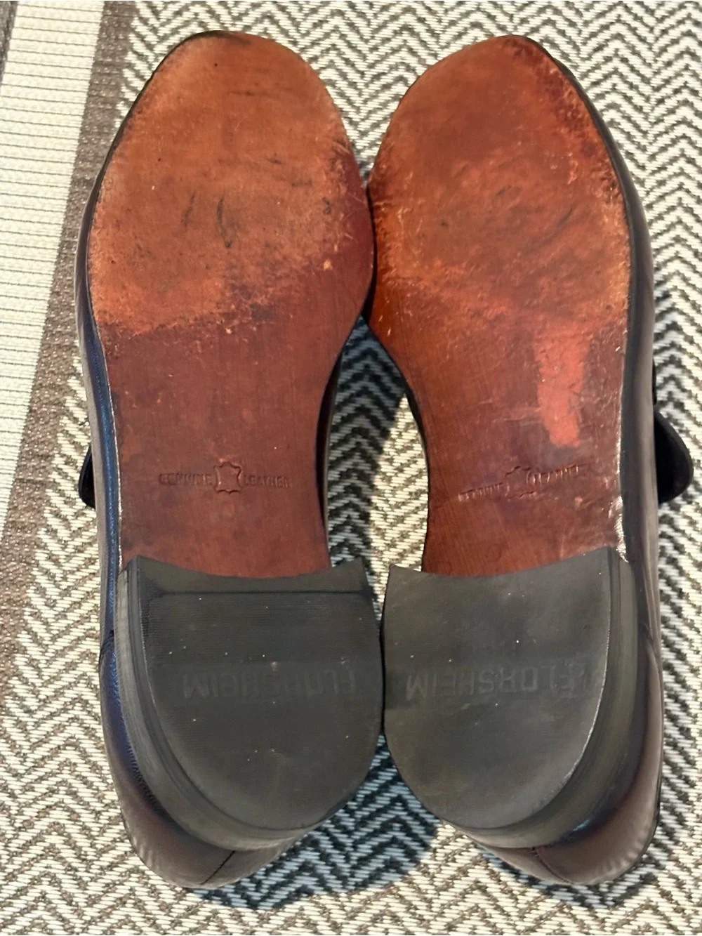 Florsheim Men's Burgundy Leather Penny Loafers